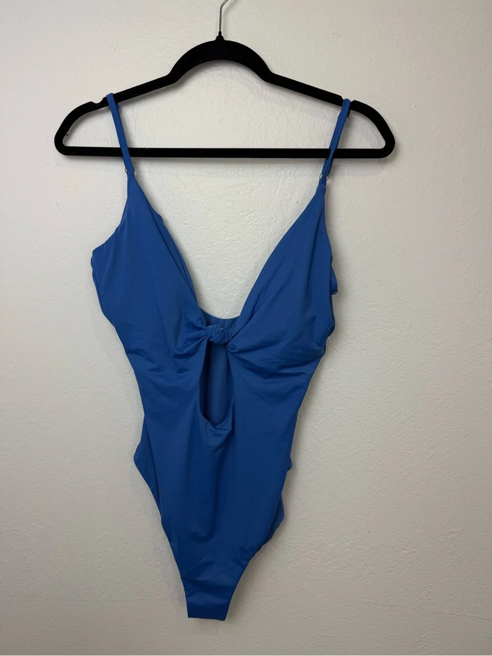 NWT Andie Santorini One Piece Swimsuit Horizon Blue Size Large Cutout Swimwear